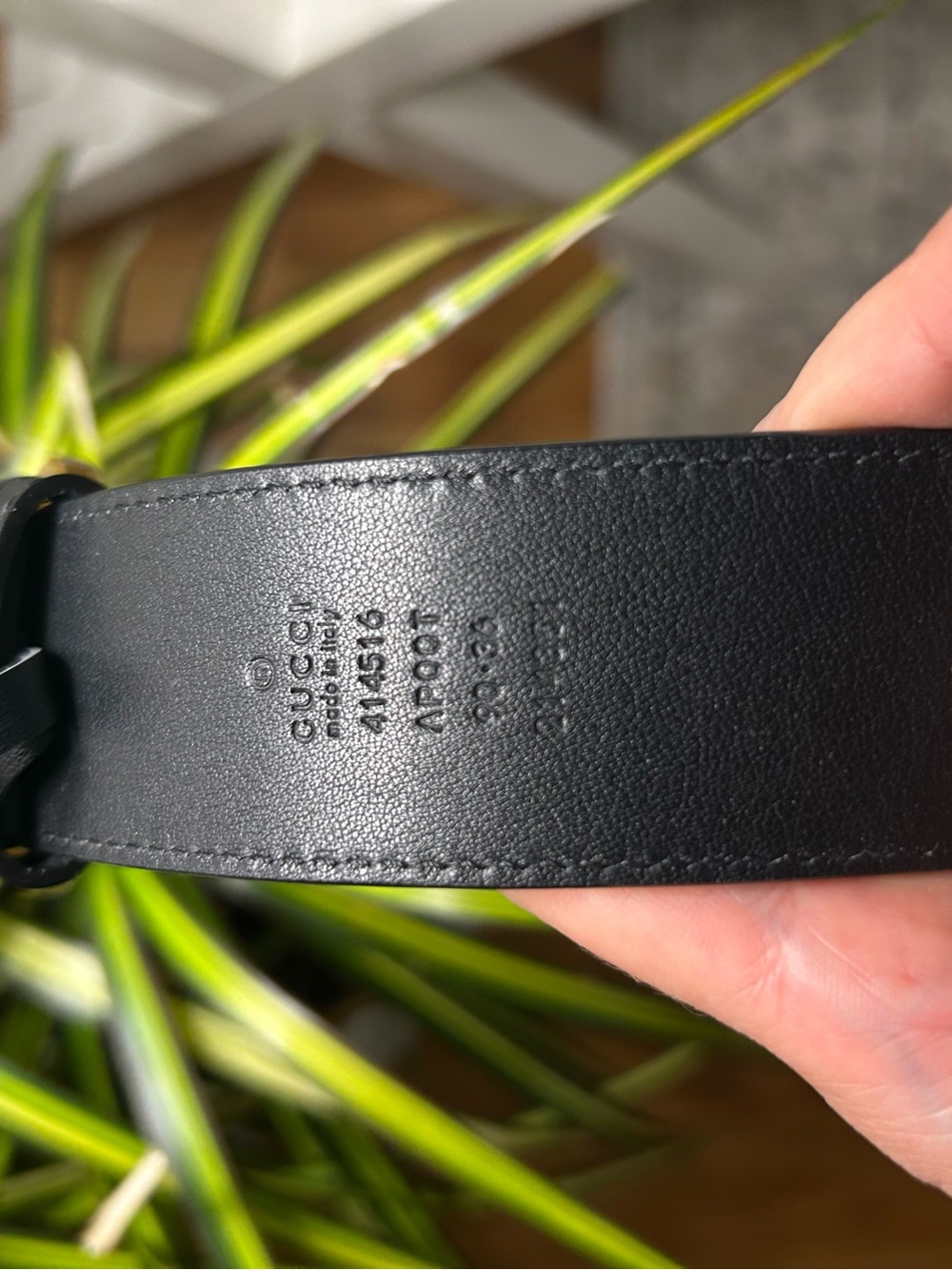 Gucci Marmot Black Leather Belt with Gold Double G Buckle 90mm ๐๏ธ - Picture 2 of 3